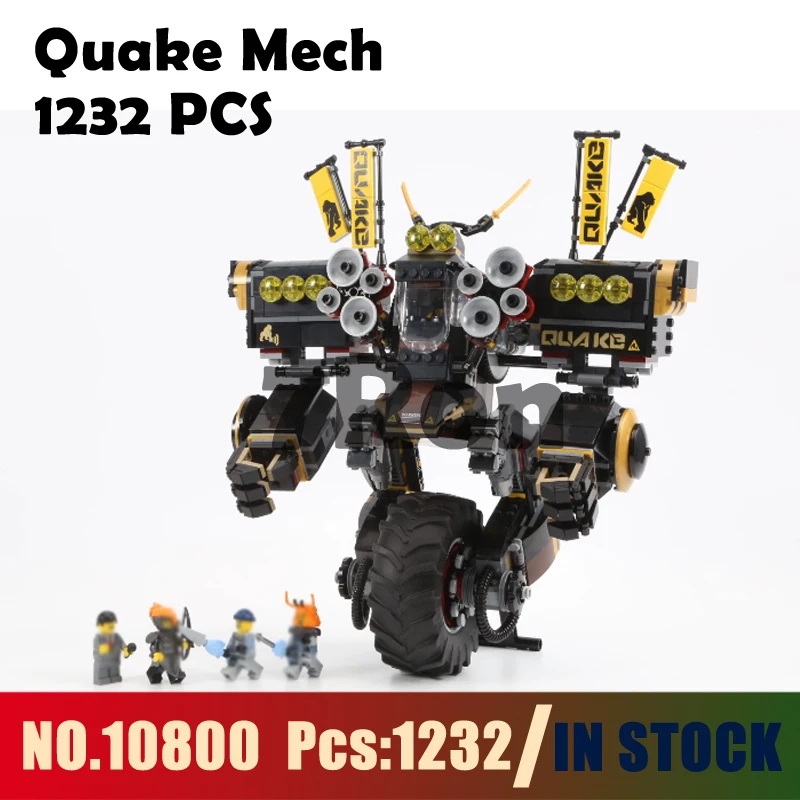 

Model building toys hobbies 10800 1232pcs Quake Mech Compatible with Lego blocks ninjago 70632 Figure bricks for children