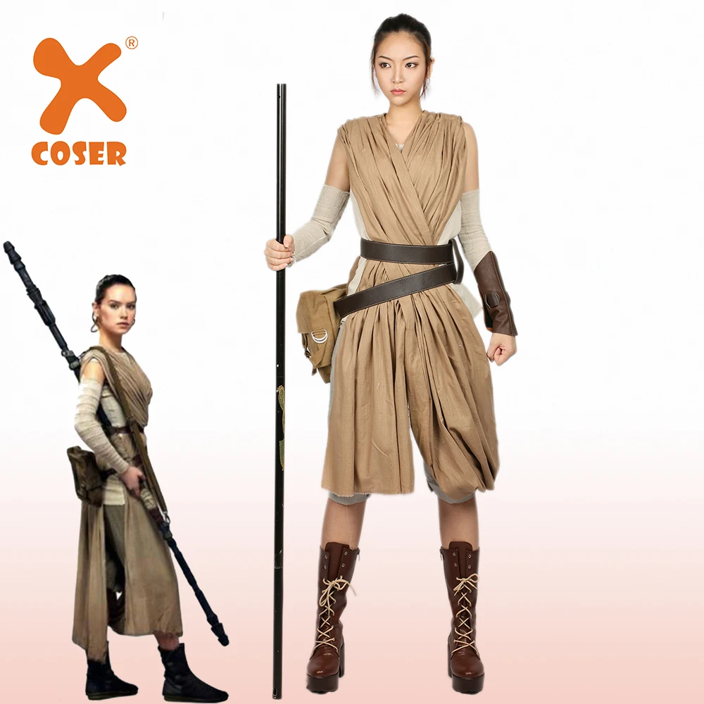 Женский костюм для косплея из полиэстера X COSTUME S Wars: Episode IX Rey|Костюмы фильмов и ТВ| |