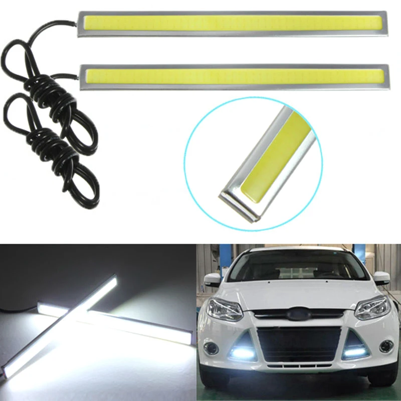 2Pcs 17cm Daytime Driving Lights Car LED Light Large Power COB Lampwick