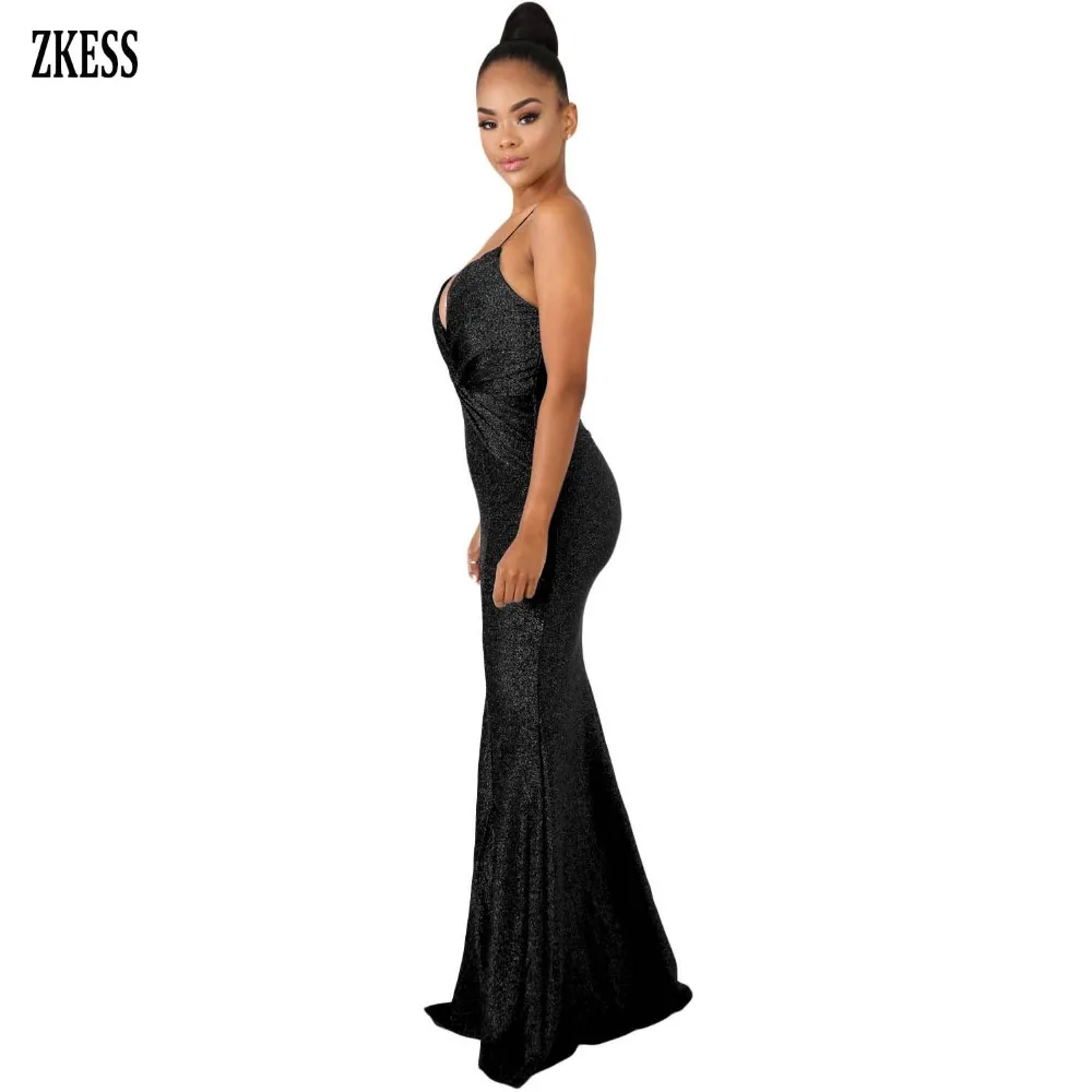 Black-Shine-Twist-Maxi-Dress-LC610988-2-3