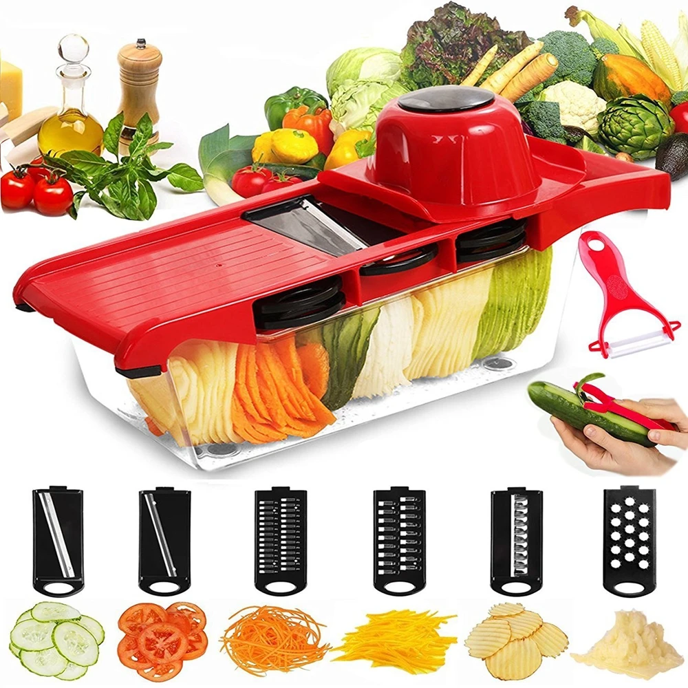 Buy Vegetable Cutter Potato Slicer with Container 6