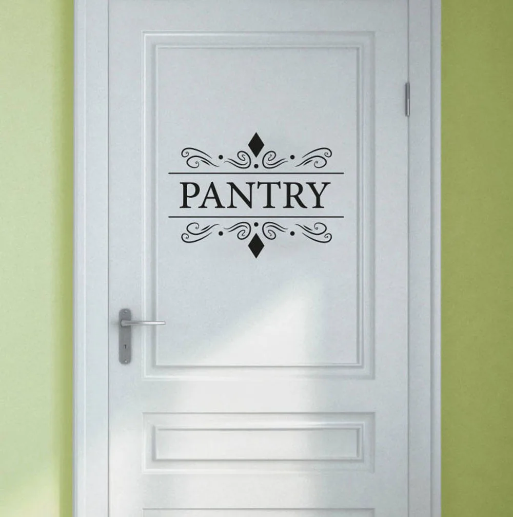 Pantry Decal Sign Vinyl Wall Sticker for Door Glass Removable Self