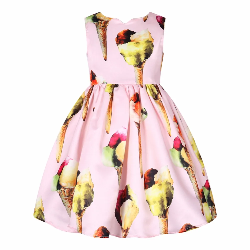 Toddler Dress Robe Princesse Fille 2017 Girls Summer Dresses Ice Cream