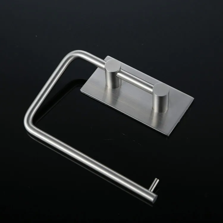 Self Adhesive Toilet Paper Holder, SUS 304 Stainless Steel Tissue Roll Hanger, No Drill, Heavy Duty, Waterproof, Modern Wall Mo Self Adhesive Toilet Paper Holder, SUS 304 Stainless Steel Tissue Roll Hanger, No Drill, Heavy Duty, Waterproof, Modern Wall Mo