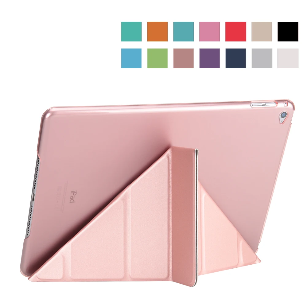 Для ipad Air 2 Чехол, GOLP Ultra Slim Искусственная Кожа Чехол для ipad Air 2 с прозрачным PC чехол для ipad 6 флип стенд,чехол для планшета