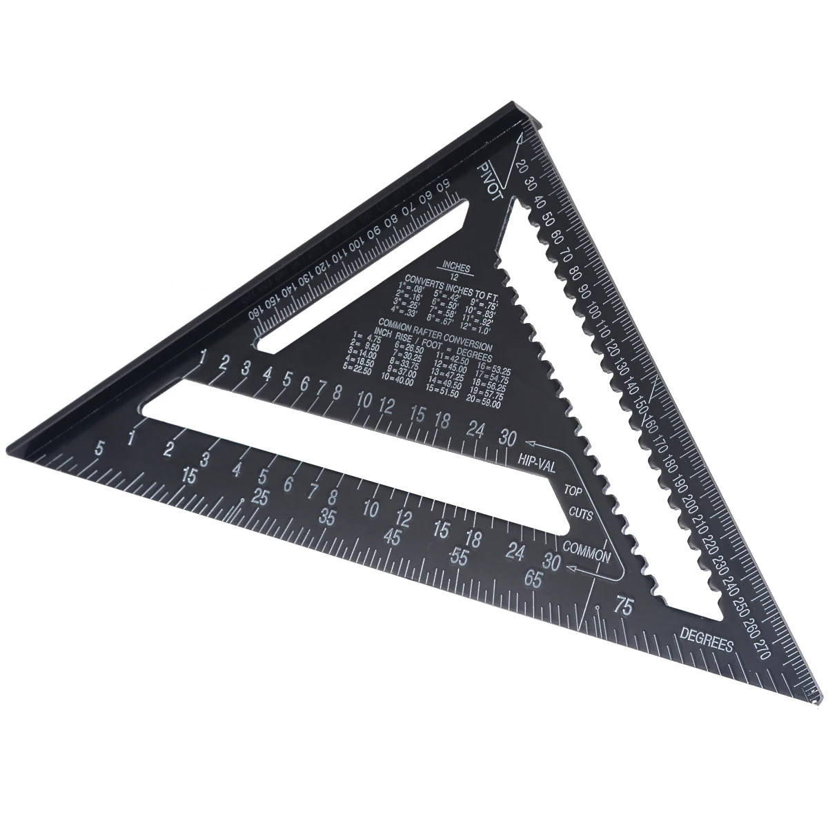 

12" 300mm Length Aluminium Tri-square Ruler Rafter Angle Frame Measuring Tool For Carpenter