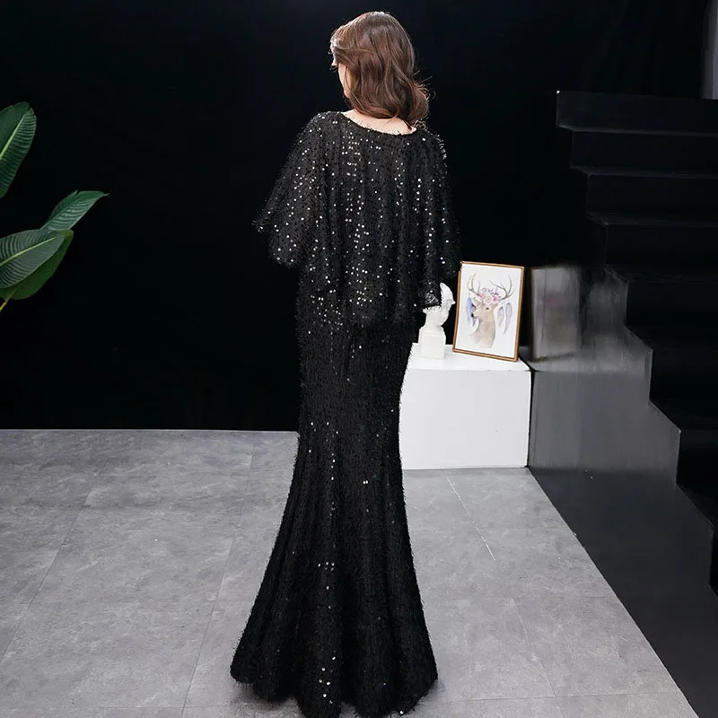 Это Yiiya вечернее платье элегантный короткий рукав Robe De Soiree 0-образным вырезом Для женщин Платья для вечеринок длинные размера плюс тонкое платье для выпускного вечера E578