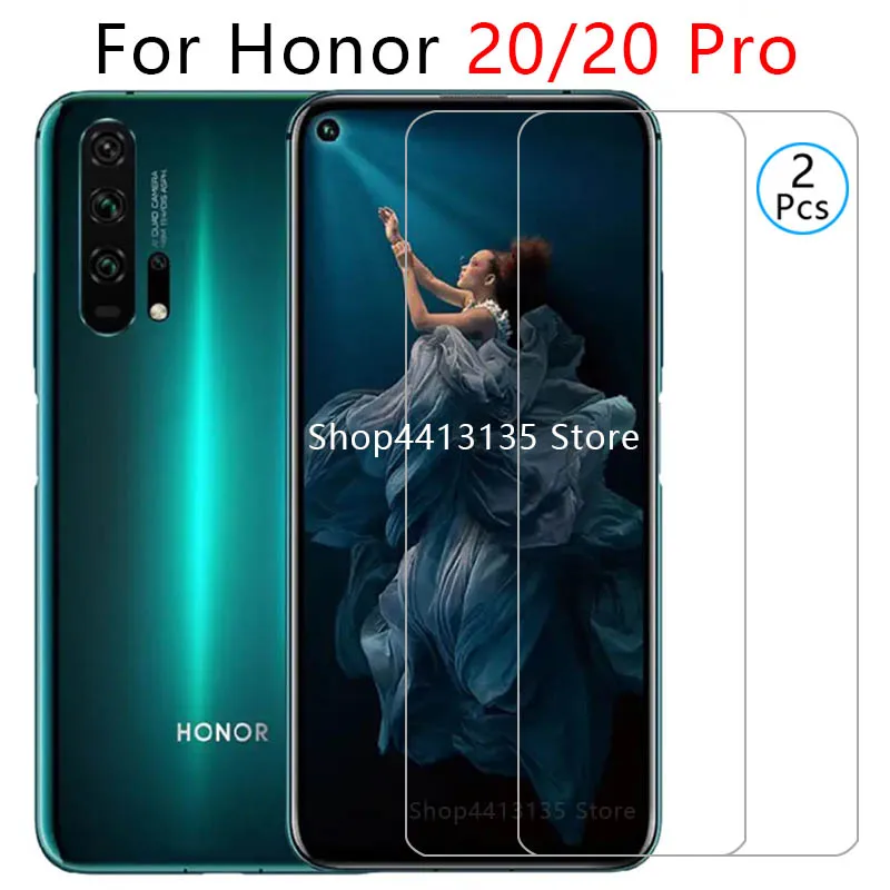Закаленное стекло для Honor 20 pro 2 шт. защитная пленка экрана телефона Huawei pro|Защитные