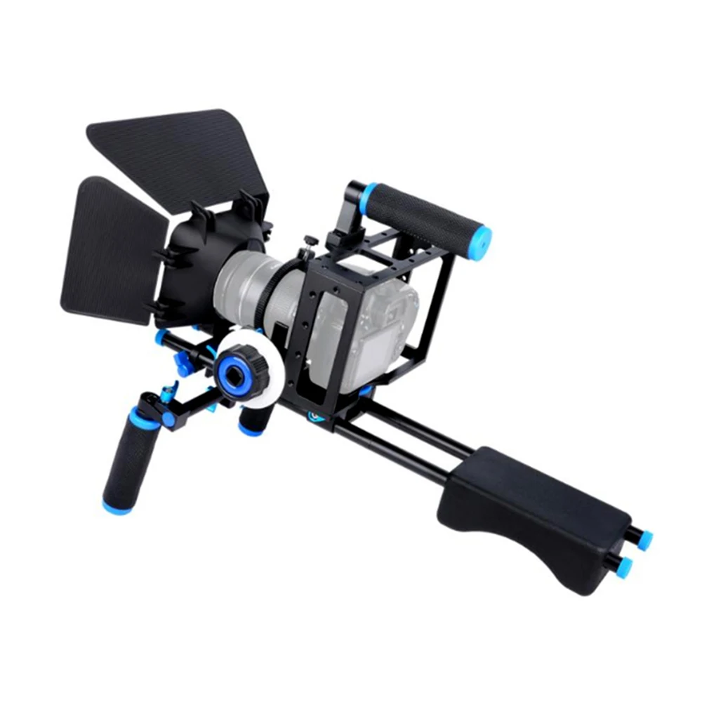  DSLR Rig Camera Cage Kit Shoulder Stabilizer System Video Support Rig For Canon 5D Mark III IV 6D 7