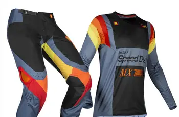 

2018 NAUGHTY Fox MX Murc Blue Steel Jersey Pants Mens Combo Motorcycle Riding Dirt Bike Off Road Protective Gear Set