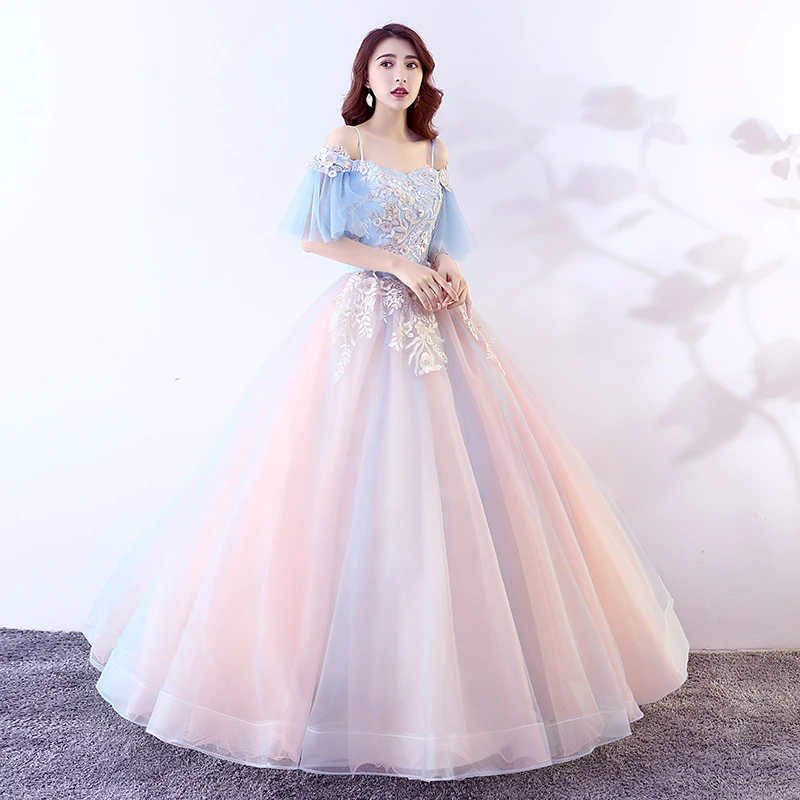 Это Yiya свадебное платье с вырезом лодочкой кристально Розовые Свадебные платья с открытыми плечами Vestido de novia CH036 - Цвет: Розовый