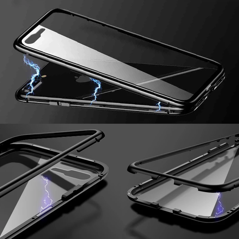 Magnetic Flip Case for Vivo V15 Pro X27 iQOO X20 X21 HD X23 V9 Y85 Nex A 2 Case Coque Clear Glass Hard Back Cover Metal Frame