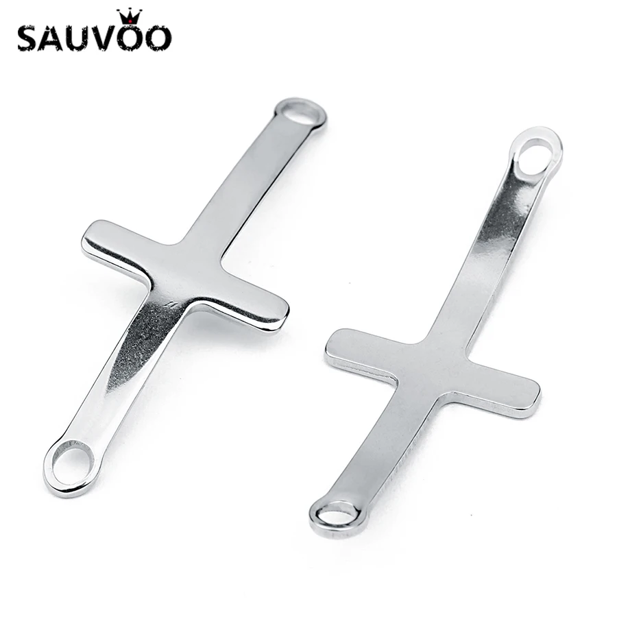 Подвески SAUVOO из нержавеющей стали 10 шт. подвески с двойным отверстием 42*16 мм 2 5 для