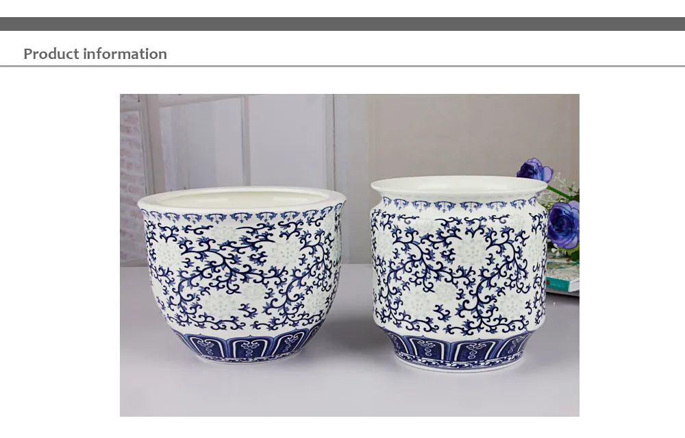AQUÁRIO Azul E Branco Tigela Hidropônico Casa