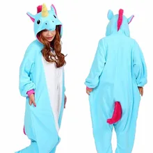Envío gratis Adulto Al Por Mayor Pony Unicornio Unisex Hombres Mujeres de Franela Con Capucha Pijamas Traje Cosplay Animal Onesies de Dormir