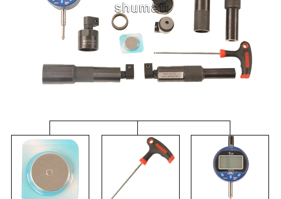 Инструмент Common Rail инжектор топлива собрать электромагнитный клапан арматура подъем зазор толщина измерительные ремонтные комплекты для инъекций