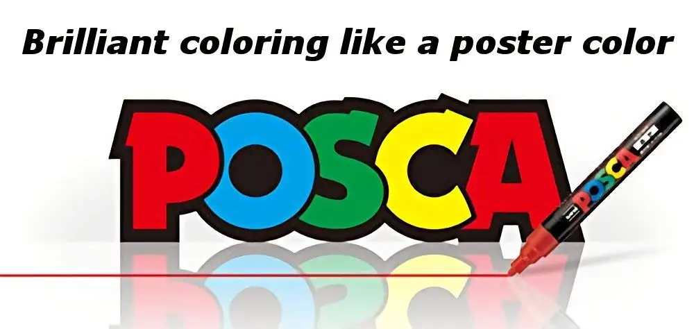 Uni Posca - Rotuladores de pintura con punta extrafina, juego de 7 colores  naturales (PC-1M 7C)
