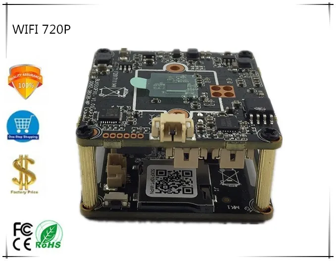 

IP HD Camera Module Board WIFI Wireless AP 720P 1280*720 25fps Support Mini SD Card CMS iCSee Network Audio Alarm