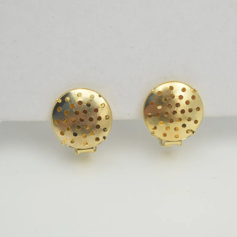 

50pcs Copper No Pierced Ear Clip with Base Four-claw Ear Clip DIY Jewelry Finding
