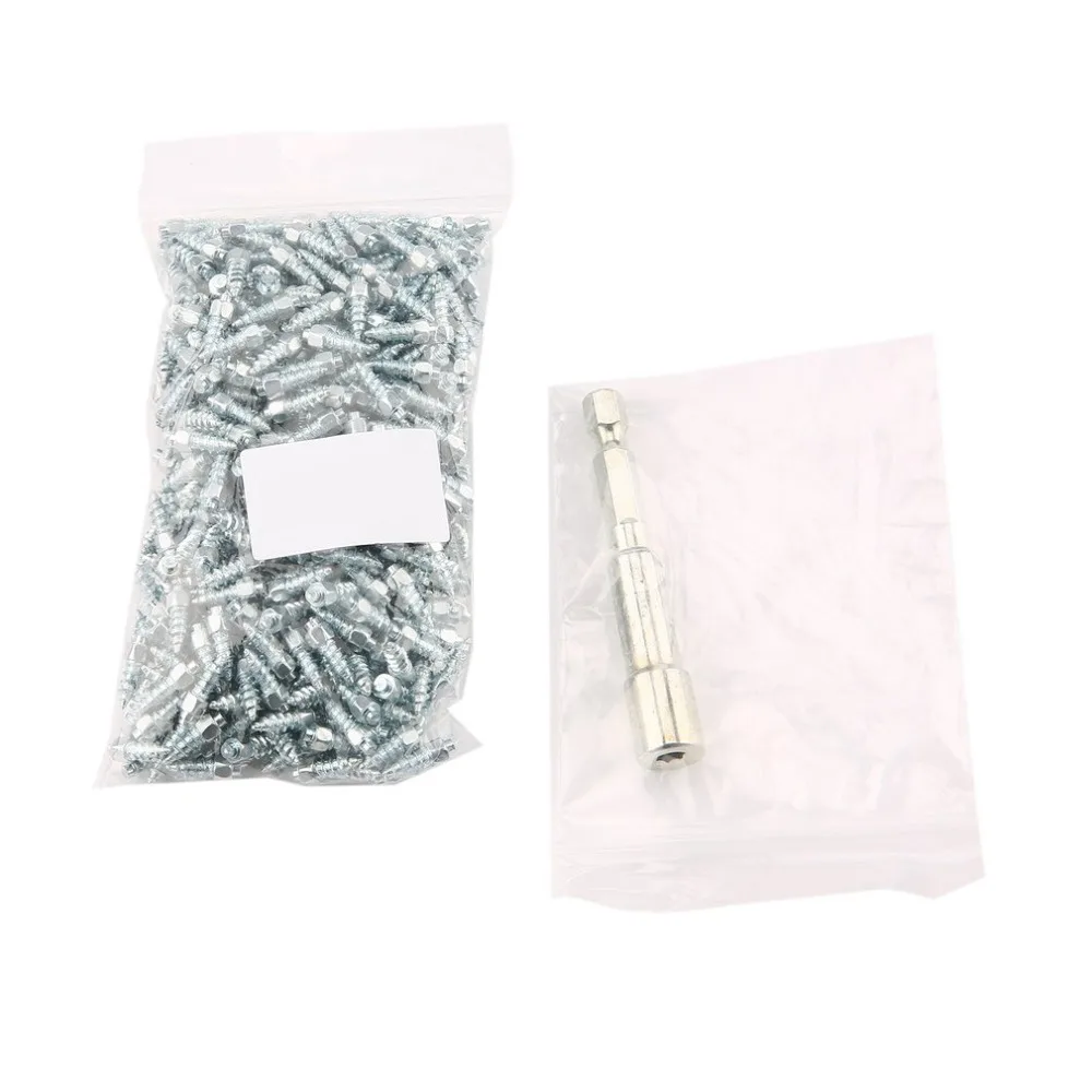 

500Pcs/set 12*4mm Car Tires Studs Screw Snow Spikes Wheel Tyres Snow Chains Studs for Car Vehicle Truck Motorcycle Tires Winter