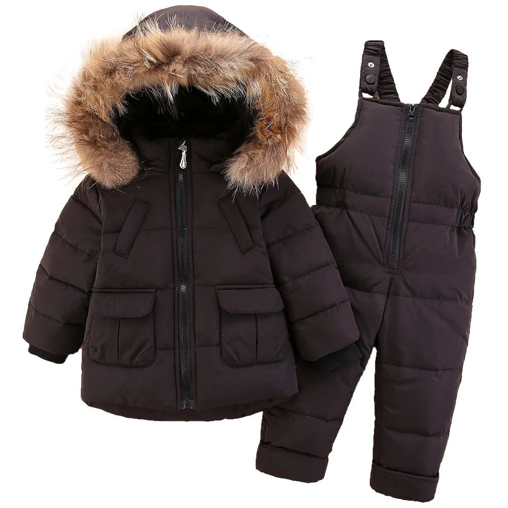 Детский зимний комплект одежды на белом утином пуху детские комбинезоны для