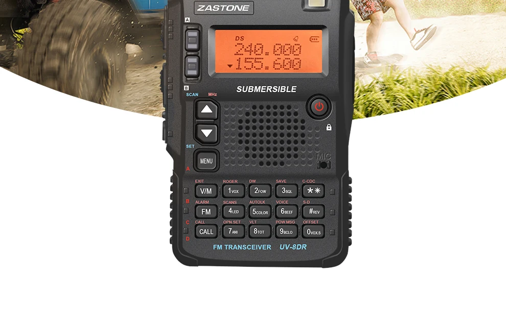 Zastone UV-8DR Мини Радио рация VHF 136-174 МГц UHF 400-520 МГц CB Ham Радио 128 канал двухстороннее радио Comunicador telsiz