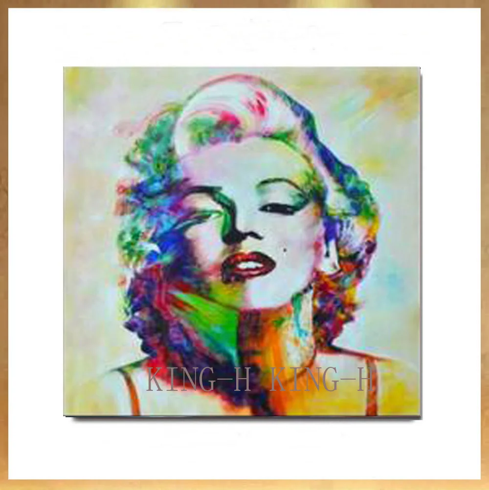 

Hand-painted oil painting to customize the image of the star Marilyn Monroe photos decorated hall hotel bedroom