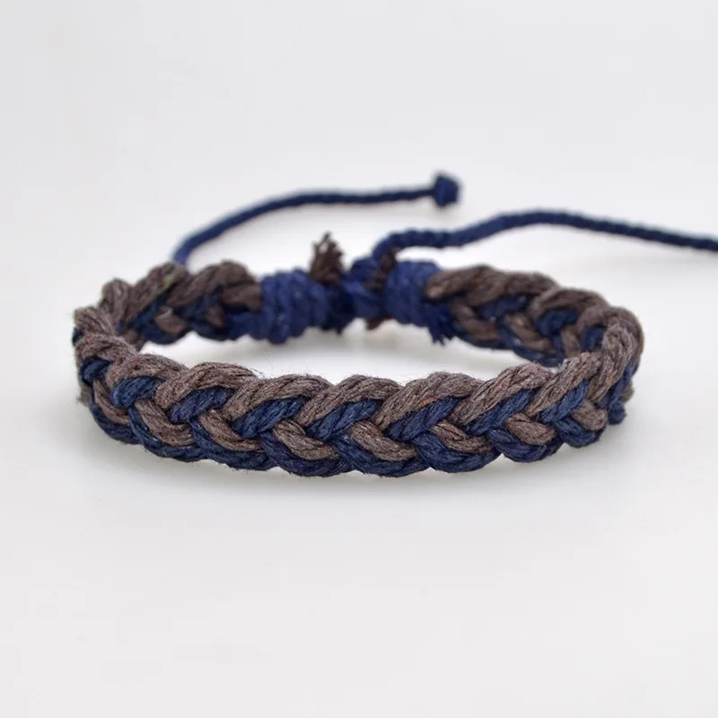 ABL086(10), простые браслеты богемные пляжные украшения подарок веревка для набора «сделай сам» браслет плетеные нити ниточный браслет браслеты ручной работы - Окраска металла: 5