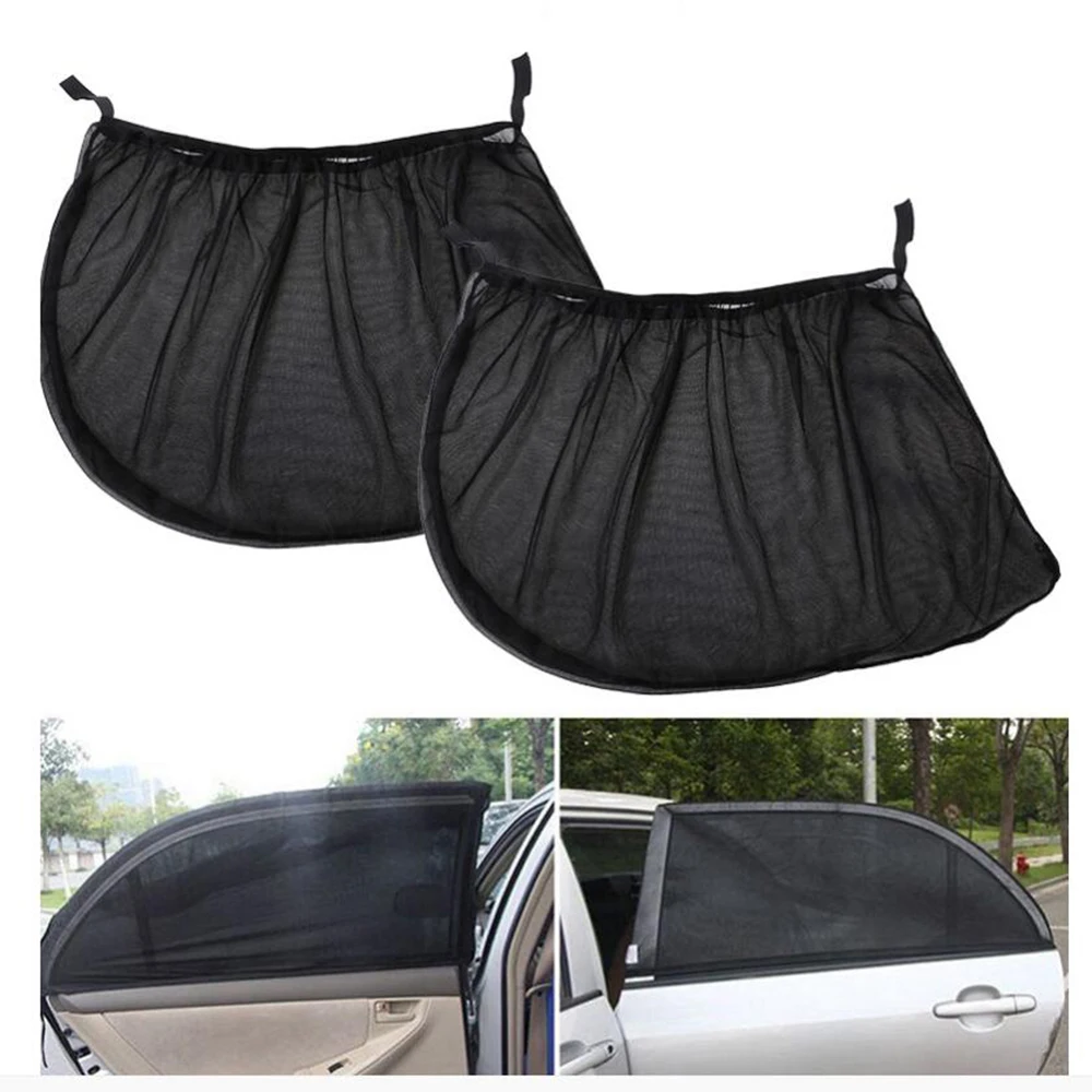 

2Pcs/lot Car-Styling Car Sun Shade Window Cover Sunshade Curtain UV Protection Shield Visor Mesh Dust
