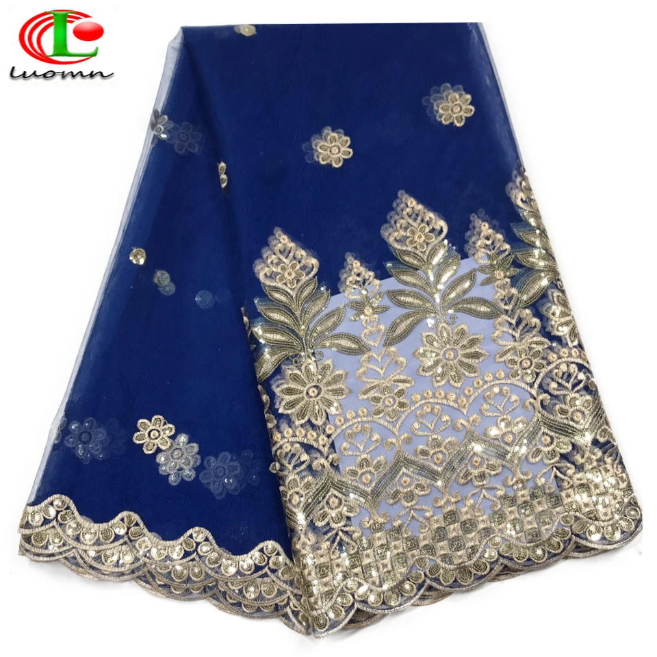 

Nigerian Lace Fabrics in sequines Dress Material paillette silver sequin fabric 2019 high quality African sequin mesh fabric
