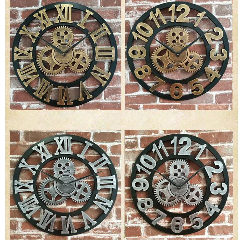 Retro-Industrial-Style-Household-Bar-Wall-Decoration-Clock-Creative-Gear-Wooden-Hanging-Vintage-Silent-Wall-Clock (4)