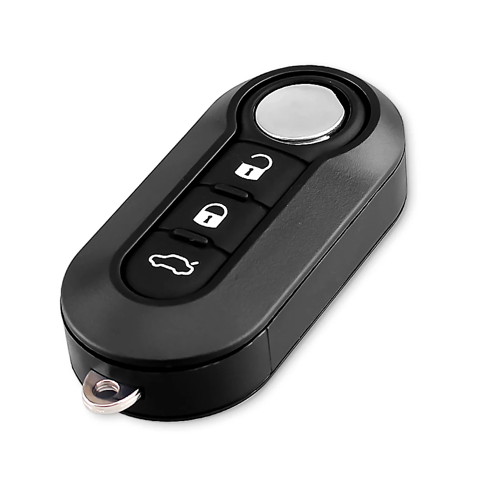 Coque Clé De Voiture En Silicone Compatible Avec F-iat500L 500C Ducato Doblo Panda Punto Lancia Delta Grande Bravo Fiorino Qubo Scudo Stilo 3 Boutons Télécommande Housse De Protection Clef Blanc