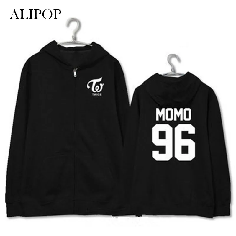Youpop Kpop TWICE MOMO Sana альбом Mina толстовка с капюшоном на молнии хлопковые толстовки