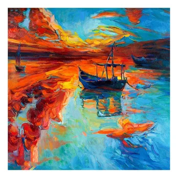 

CAMMITEVER 5D Boat Oil Painting Diamond Painting Wall Stickers Rhinestones Living Room Decoration Embroidery Mosaic Cross Stitch