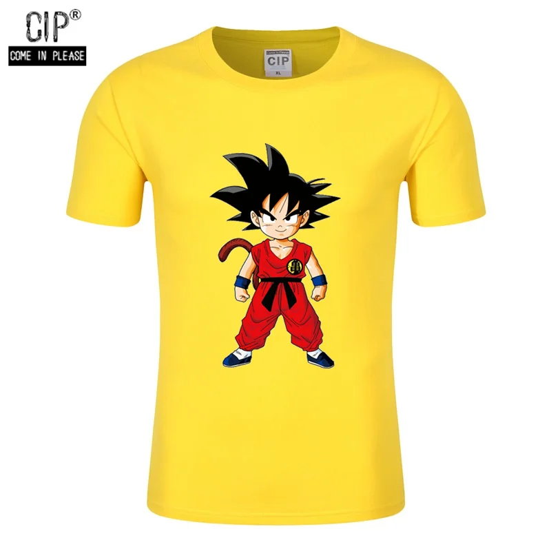 

100% Cotton Son Goku Short Sleeve Shirt Comic Dragonball Children Kids Clothes Boys Super Saiyan Child Shirt Summer T Shirt Kids