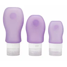 S/M/L Silicone Refillable Bottles with Sucker Empty Travel Bottle Reusable Shampoo BB Cream Container Travel Set Traveling Tools