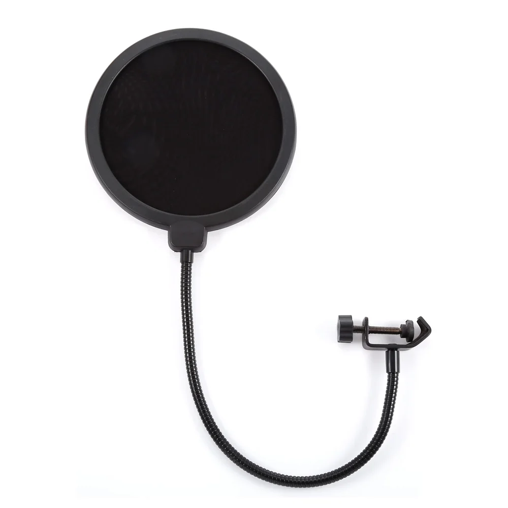 

Sporch Professional MPF-6 6 Inch Clamp On Microphone Pop Filter Bilayer Recording Spray Guard Double Mesh Screen For Studio