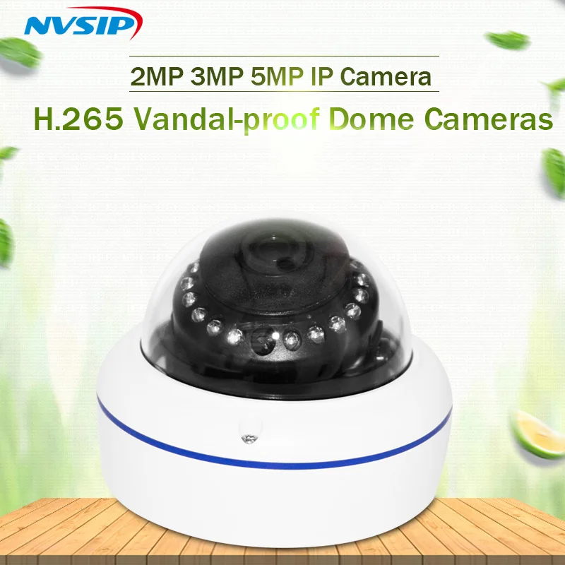 H265 ip-камера HD Onvif ip-камера 1080P 2MP 3MP 5MP Антивандальная купольная ip-камера наблюдения 48V POE