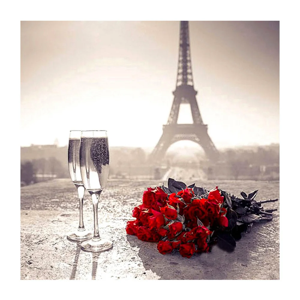 

Diamond Painting flower Rose&Tower Full Square/Round Drill Mosaic 5D DIY Diamond Embroidery Scenery Rhinestones Home decor gift