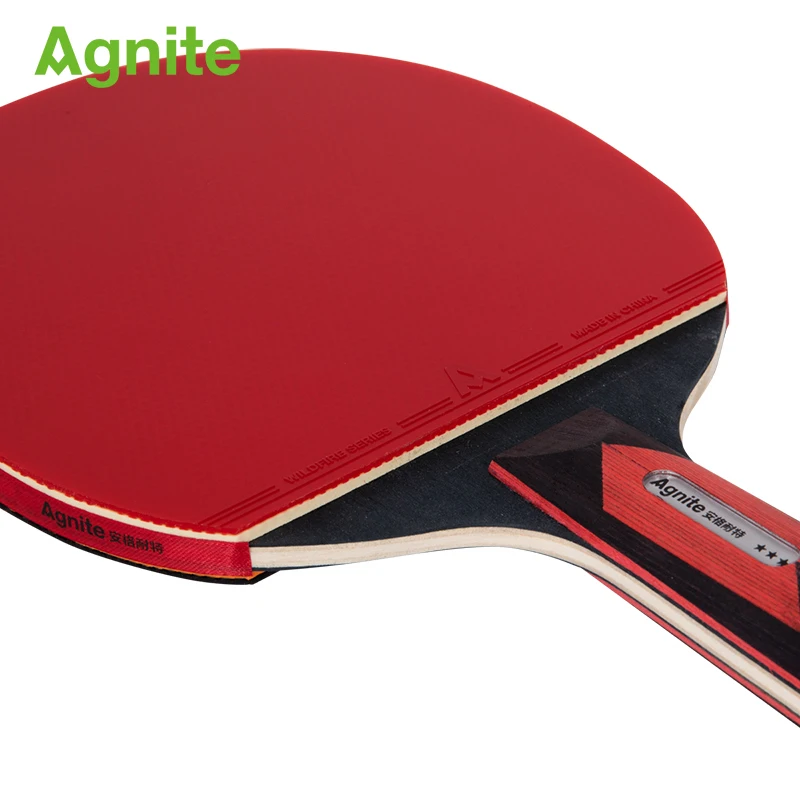 Agnite تنس الطاولة مضرب الوجهين المطاط مضارب ل تنس الطاولة المبتدئين التدريب الهجومية مضرب بينغ بونغ 3 نجمة