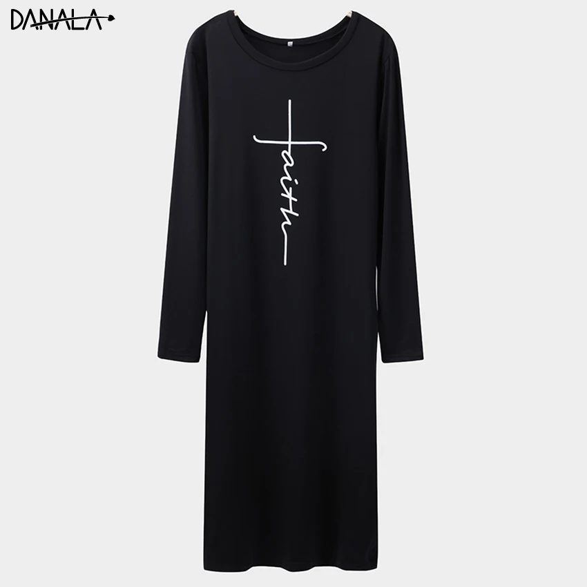 

DANALA Vogue Casual Long Nightgown For Women Long Sleeve Comfortable Elegant Nightwear Set For Women White Home Wear Summer 2019