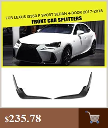 Разветвители заднего бампера спойлер фартуки Cupwings Winglets для Lexus IS F Sport Sedan 4 двери только углеродное волокно/FRP