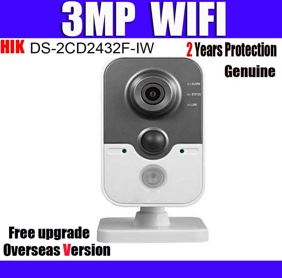 DS 2CD2432F IW 3MP Wi Fi Wireless Cube CCTV IP Camera 1080p PIR Network