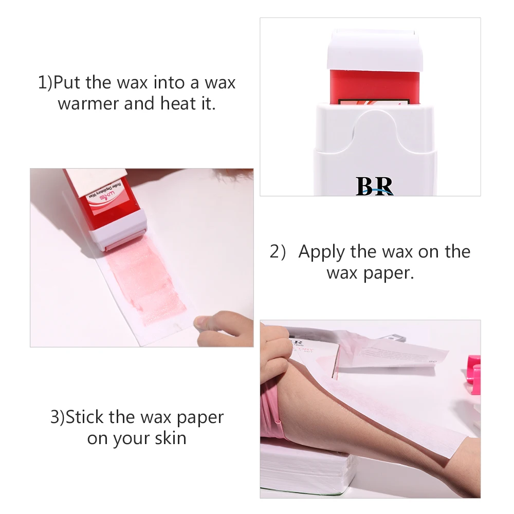 100g Wax for Depilation Depilatory Wax Cartridge Warmer Hair Removal Cream Roll on Professional Waxing Body All Types Skin