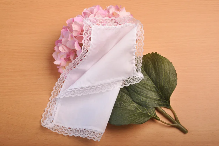 lenço de renda branca personalizado presentes de casamento guardanapos de pano de decoração de casamento