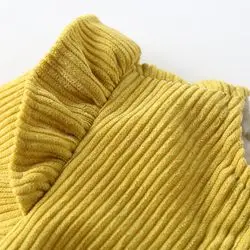 Dream Cradle Yellow Sweet dress with lace , Vintage corduroy dress Baby Girls spanish style Frock   Handmade Cotton Kids Dresses (7)_