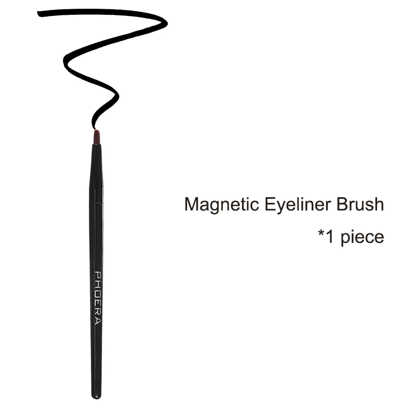 PHOERA Magnetic Eyeliner Eyelashes Kit 3D Magnet False Eyelash Reusable& Liquid Eyeliner& Brush Set Waterproof Lasting Makeup