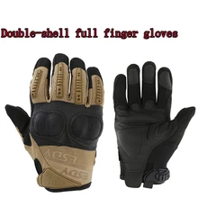 Новая военная тактика Боевая уличная езда Нескользящая износостойкая Спортивная альпинистская двойная оболочка полный палец Воздушный пистолет перчатки