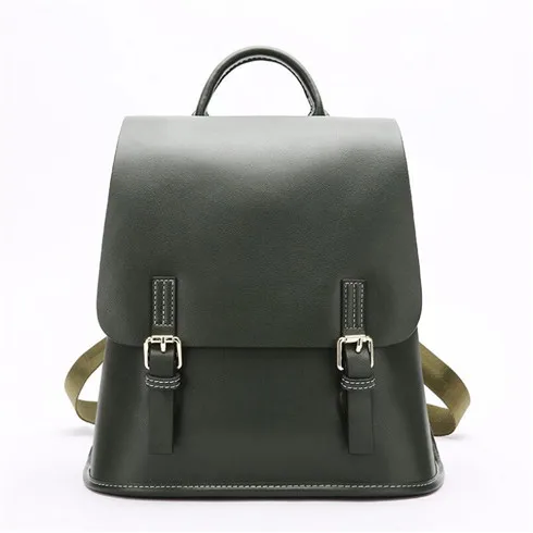 Женский рюкзак FoxTail& Lily из натуральной кожи, модные женские сумки на плечо в консервативном стиле, школьная сумка для девочек, повседневные дорожные рюкзаки - Цвет: Dark Green