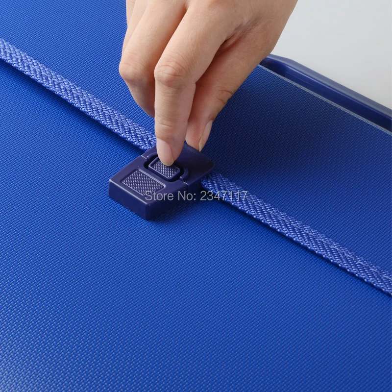 A4 Waterproof Portable Folder 12 Case Accordion Bag Office Storage Bag Your Files Easy to Carry Blue File Folder Document